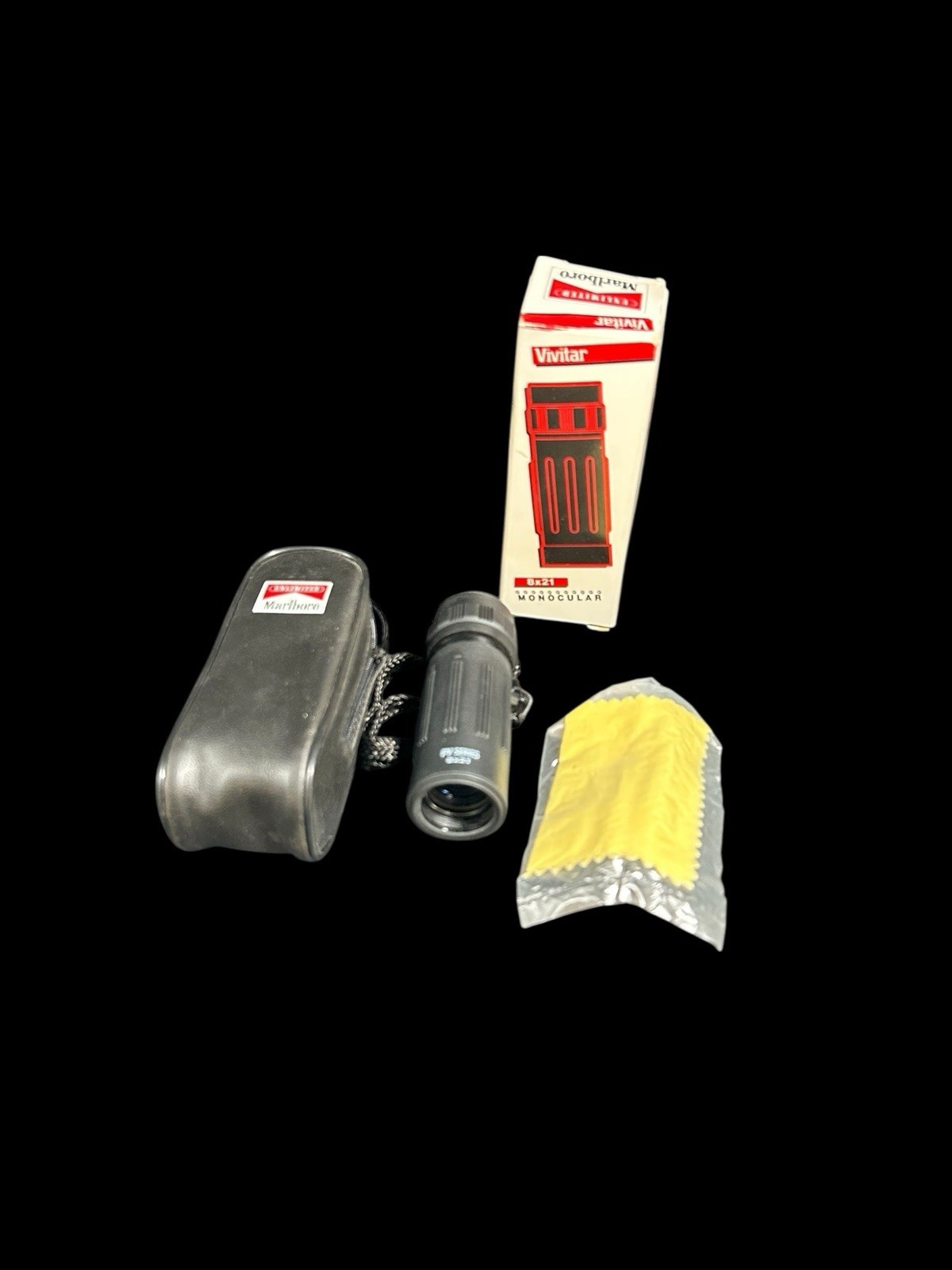 Monocular Marlboro Unlimited Original Box Case Cleaning Cloth New Old Stock