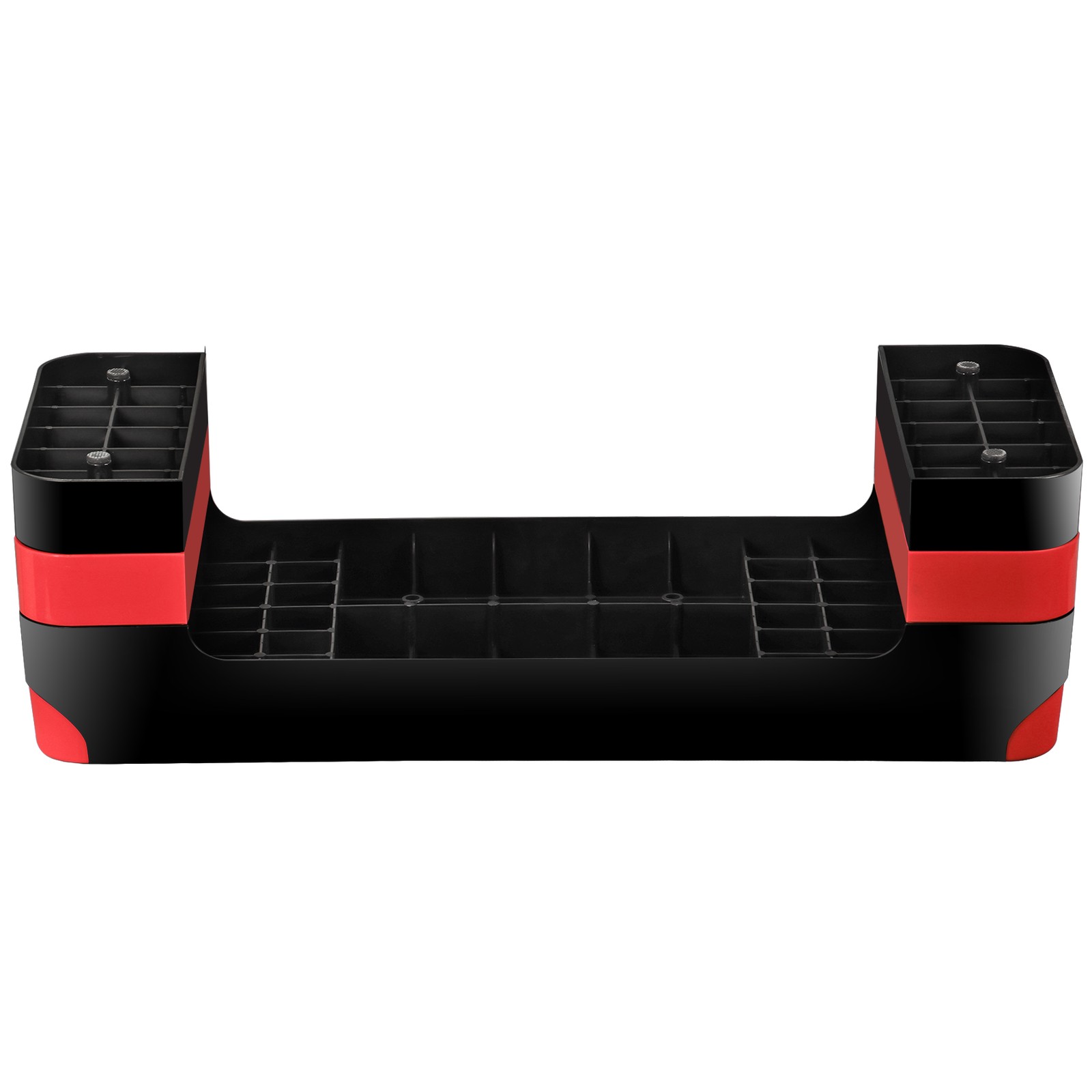 Aerobic Step Platform Exercise Step Adjustable Height 4"-6''-8' w/4 Risers Red