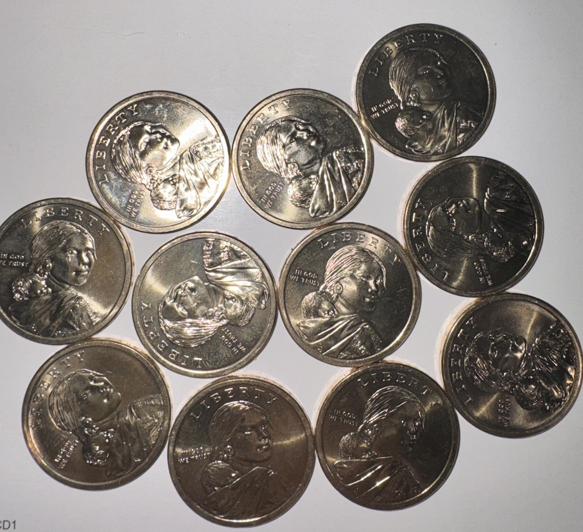 Lot Of 11 -2024 Sacagawea Native American Dollar Coin US Flag Indian Citizenship