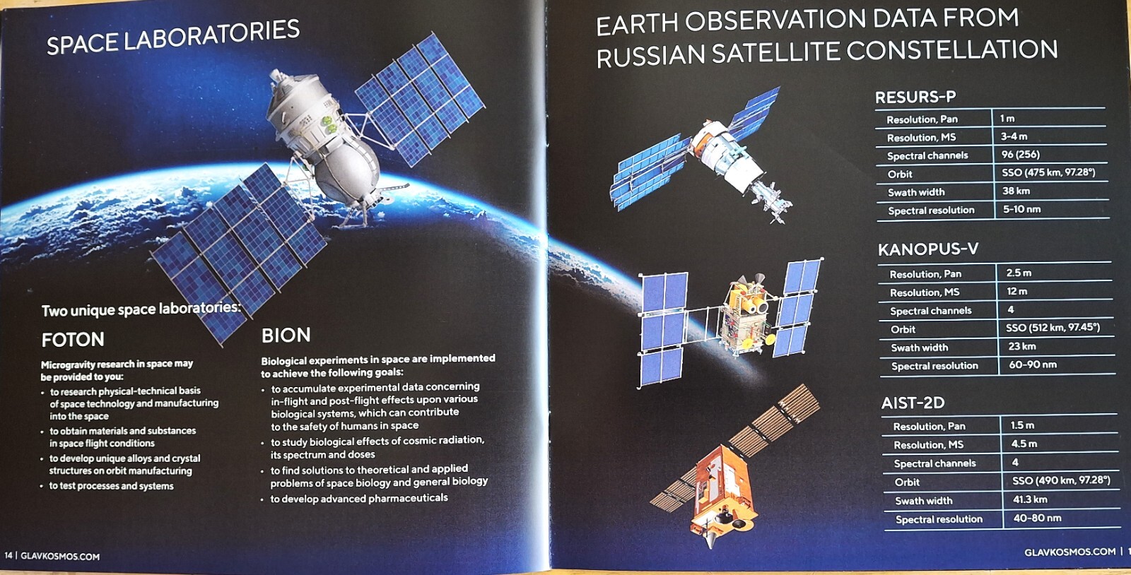 Russian Space Lets Go To Space Brochure GLAVCOSMOS