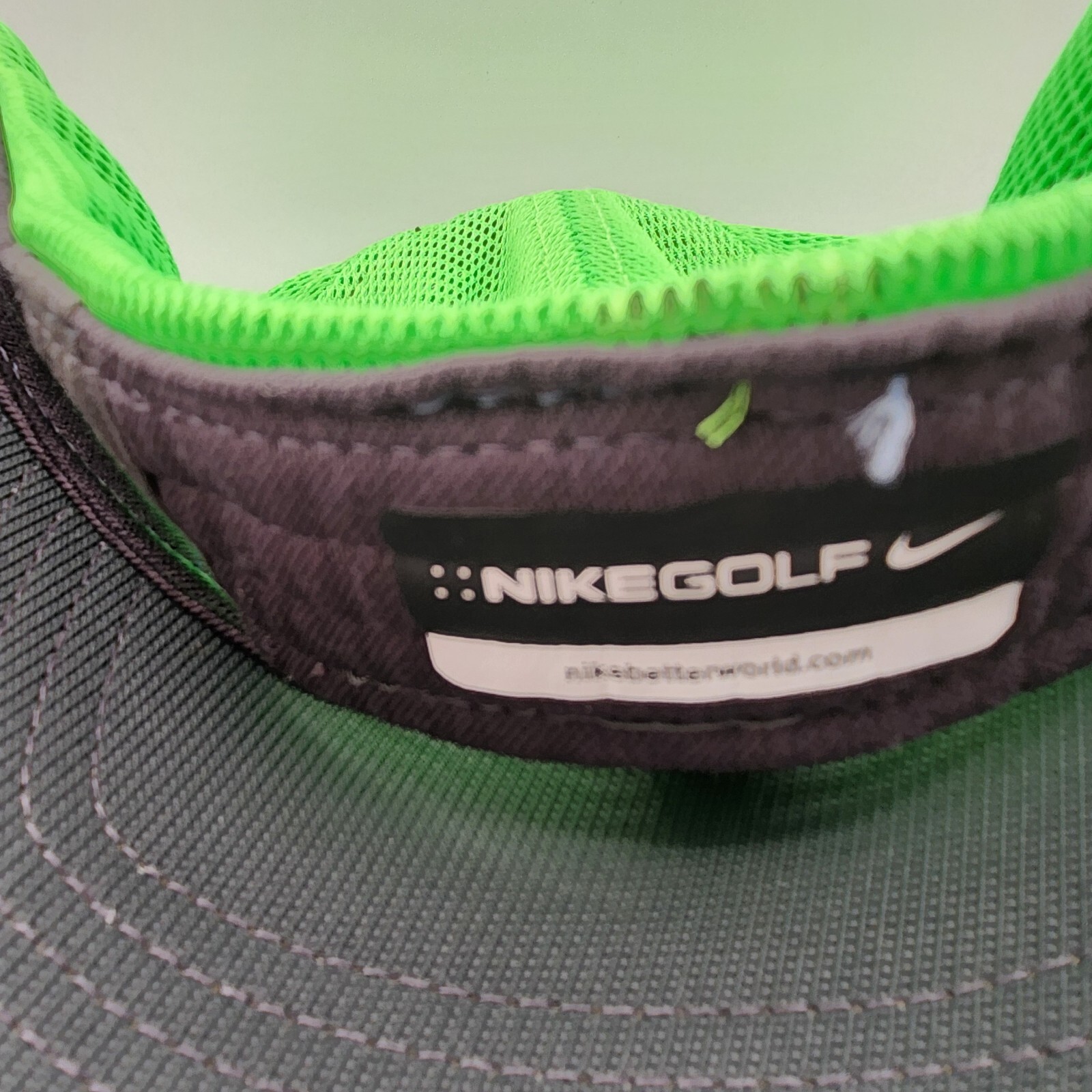 Nike Golf Flexfit Hat L/XL Mesh Back Neon Green/White/Black (01-1003-GN)