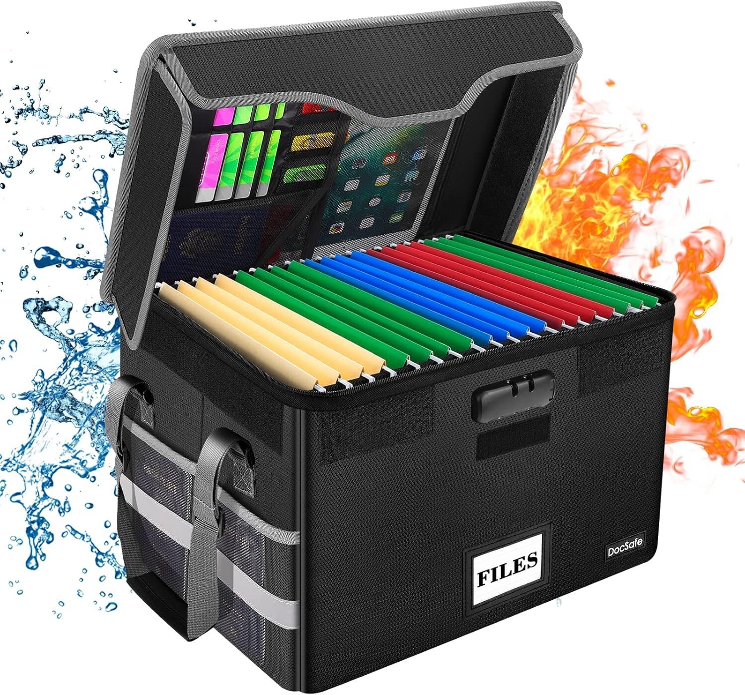 Waterproof and Dustproof Fiile Box with Lock - Collapsible Storage Solution