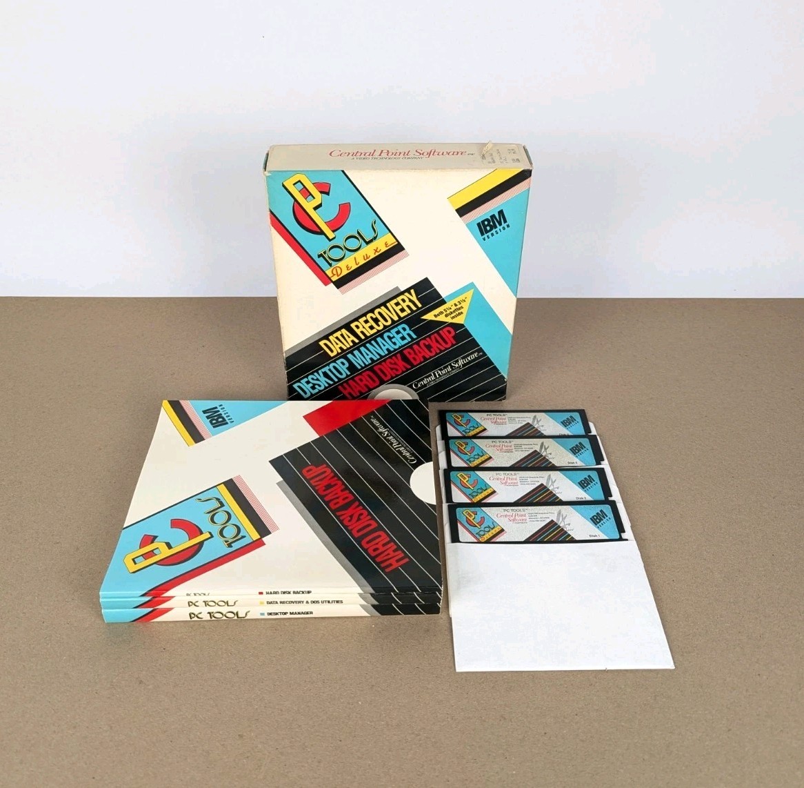 Vintage Central Point Software PC Tools Deluxe Computing IBM 5.25" Disk COMPLETE