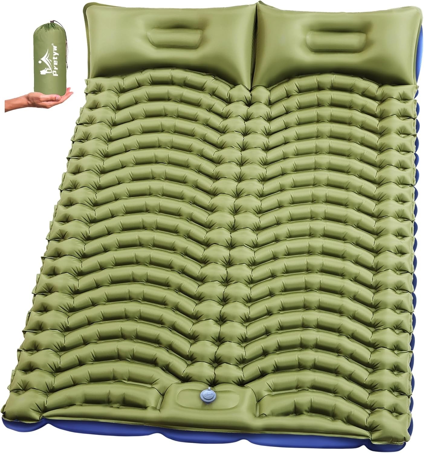 Double Sleeping Pad for Camping - Ultralight & Self-Inflating Comfort