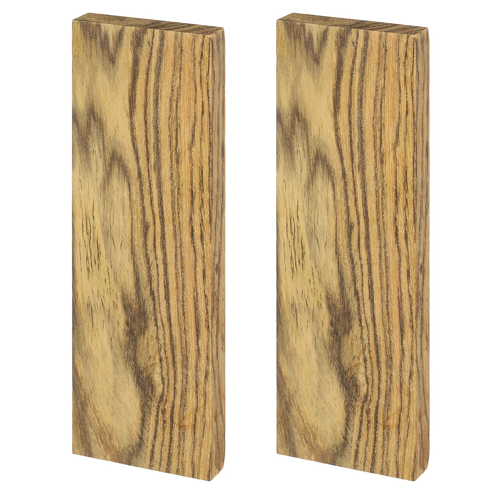 2PCS Knife Handle Material 4.7" × 1.6" × 0.4" Handle Scale, Golden Sandalwood
