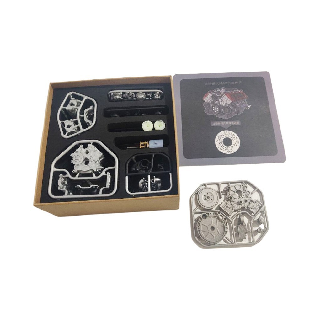 V8 Engine Model Kit DIY Assembly Motor Model Toy STEM Educational Gift