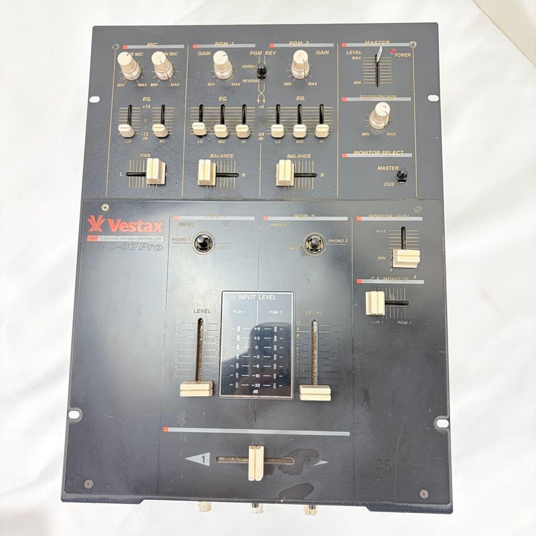 Vestax DJ Mixer Professional Mixing Controller PMC-07 Pro Black