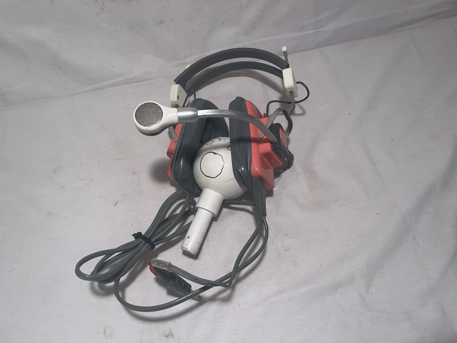 Vintage TELEX 1210 03 Headset UNTESTED With Ear Covers A9
