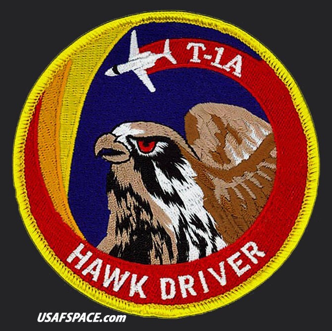 USAF RAYTHEON T-1A JAYHAWK -HAWK DRIVER- Randolph AFB, TX -ORIGINAL VEL PATCH