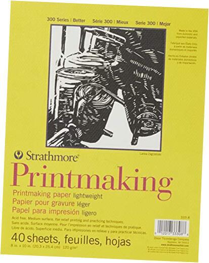 Paper Pad 300 Series Lightweight Printmaking, White, 40 Sheets - 333-8 8"x10"