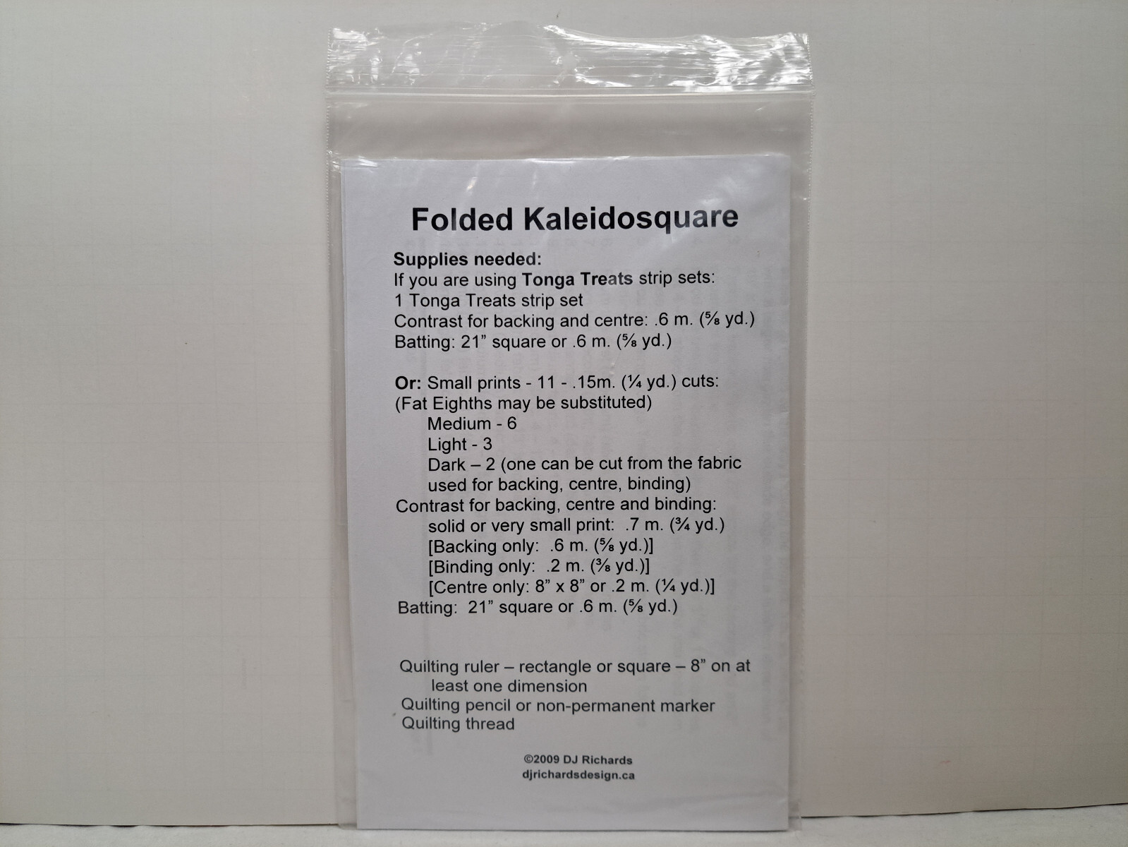 DJ Richards Design Pattern - Folded Kaleidosquare (18" x 18")