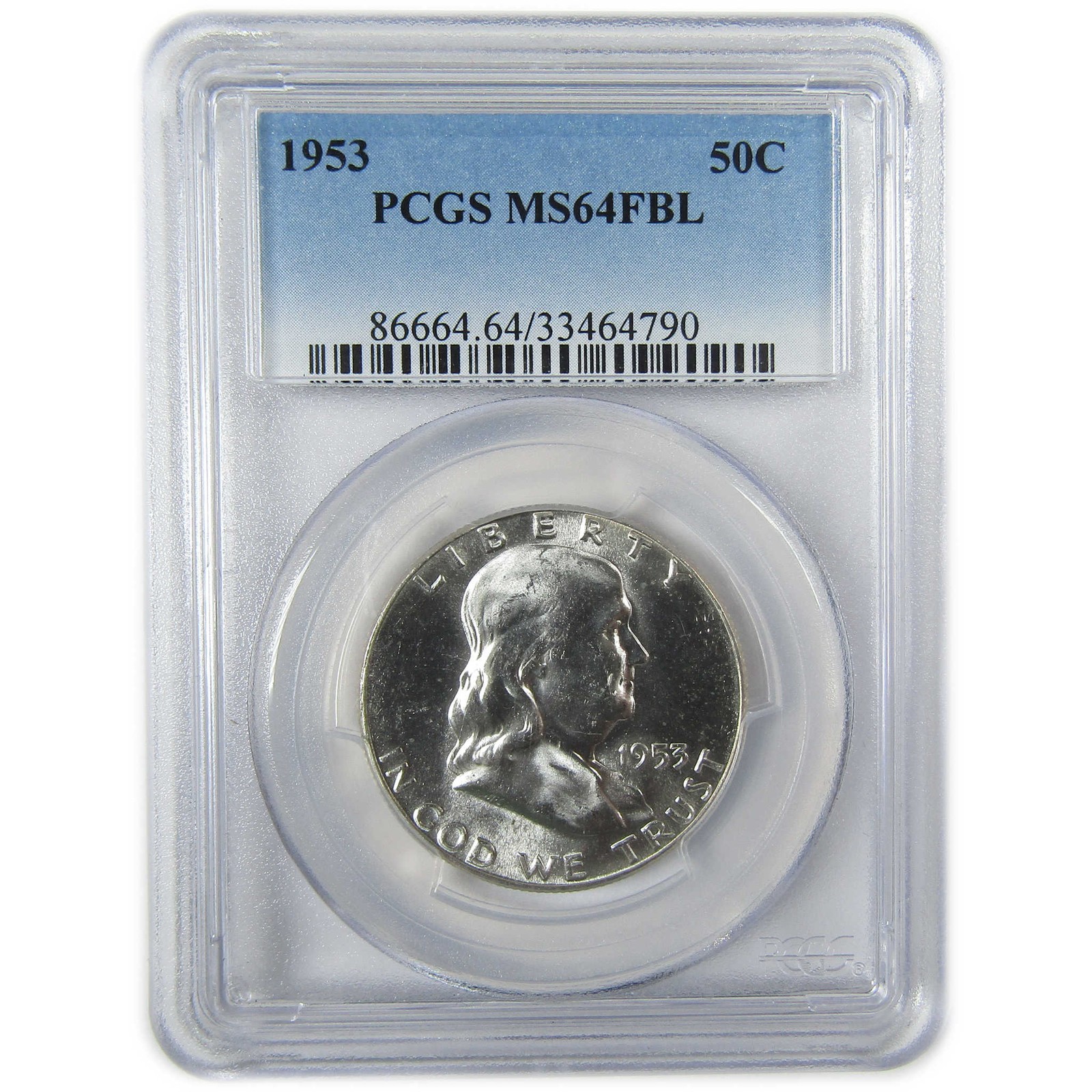 1953 Franklin Silver 50c MS 64 FBL PCGS Uncirculated SKU:CP1555