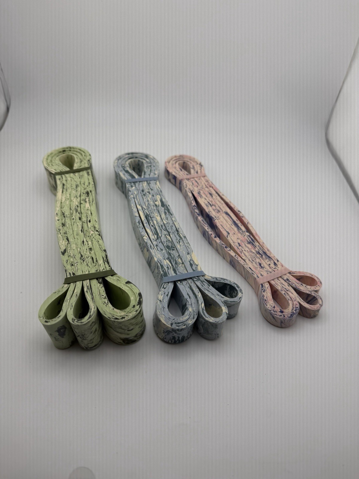 Resistance Bands Rubmate 3 Packs Green Pink Blue