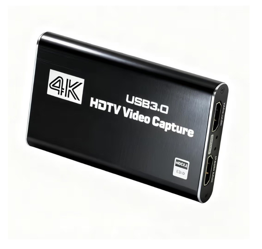 HDTV HDMI 4K Audio Video Capture Card USB 3.0 With Cables, Black, Gaming