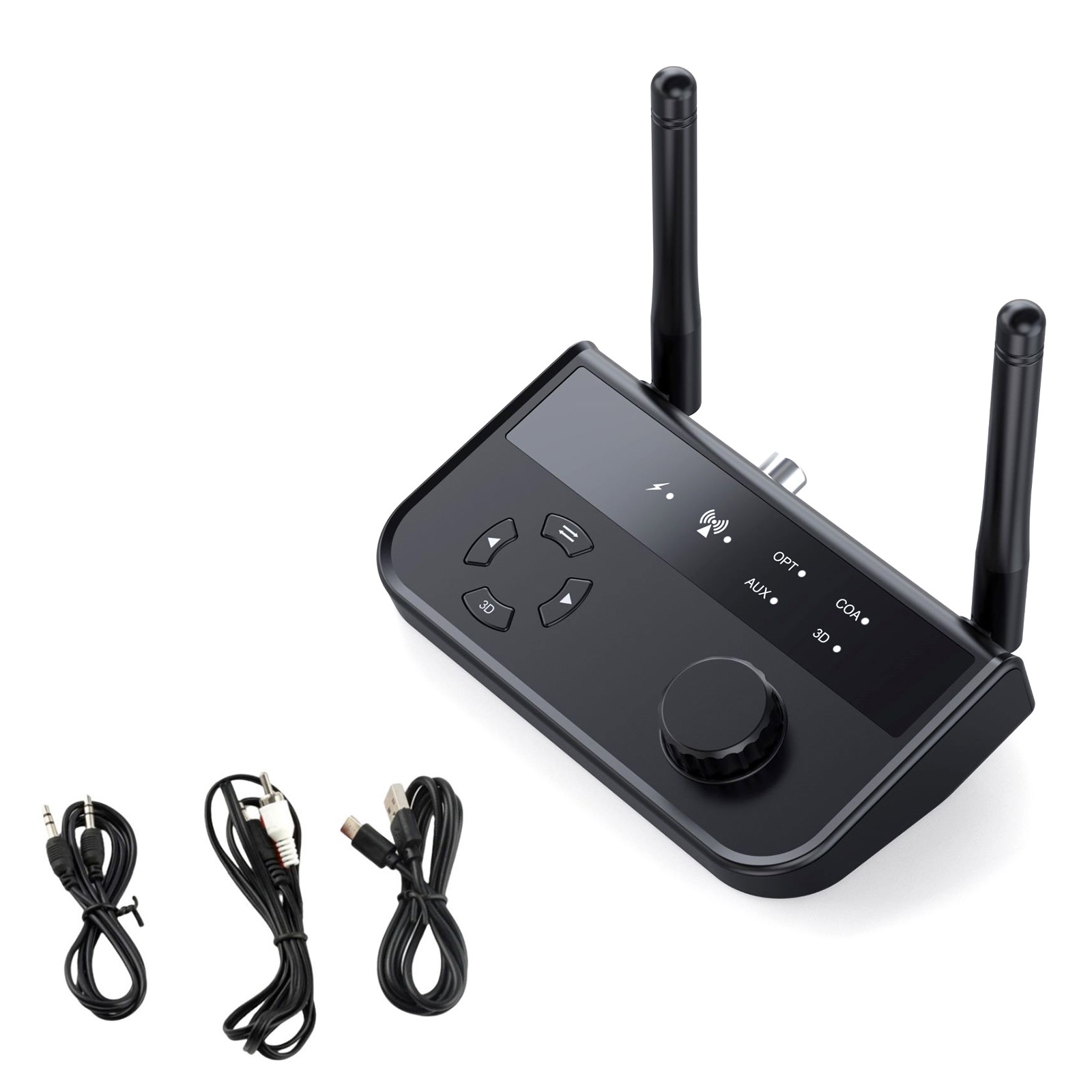 1* Bluetooth 5.3 Receiver With two way interface supports plug and play
