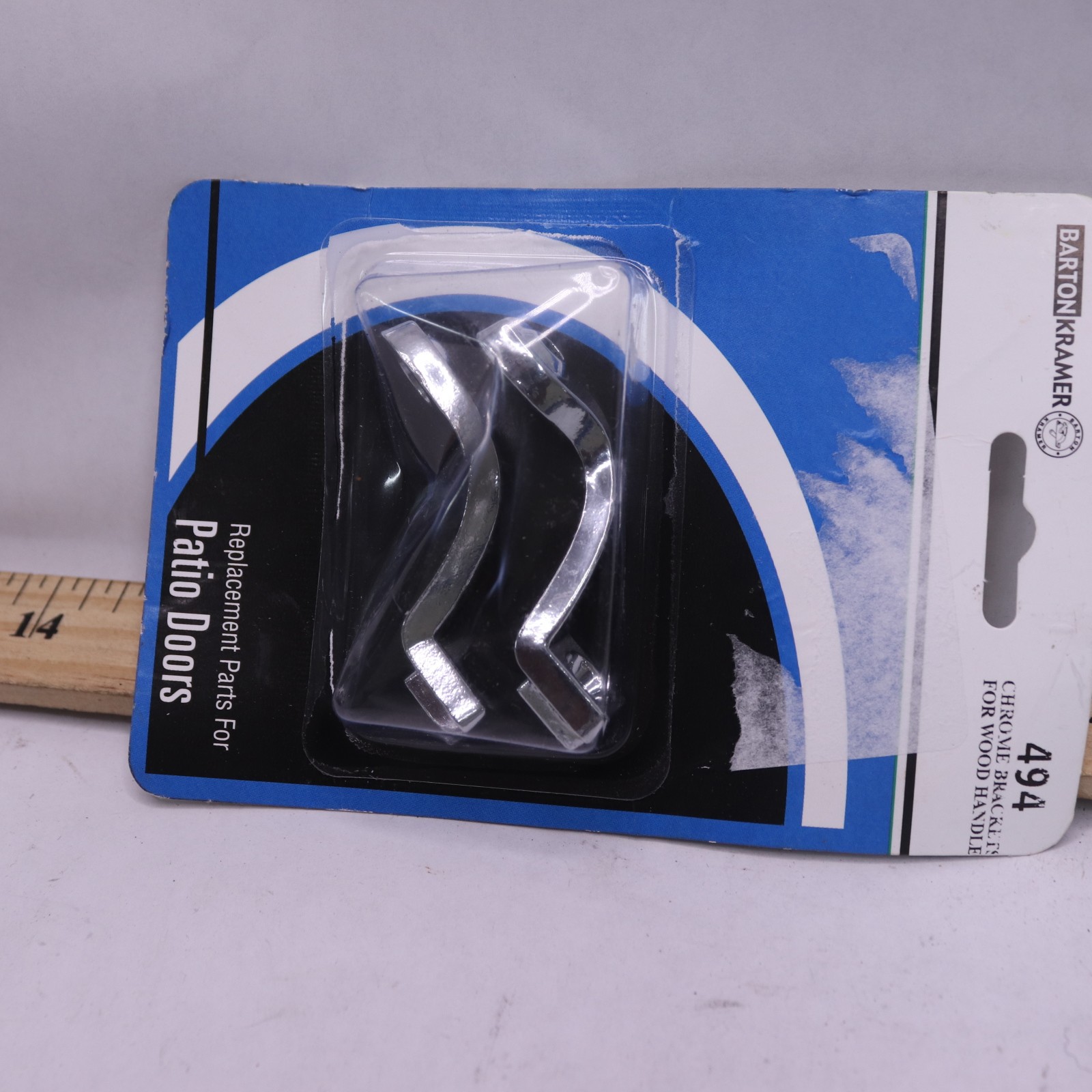 (2-Pk) Barton Kramer Wood Bracket Chrome 494