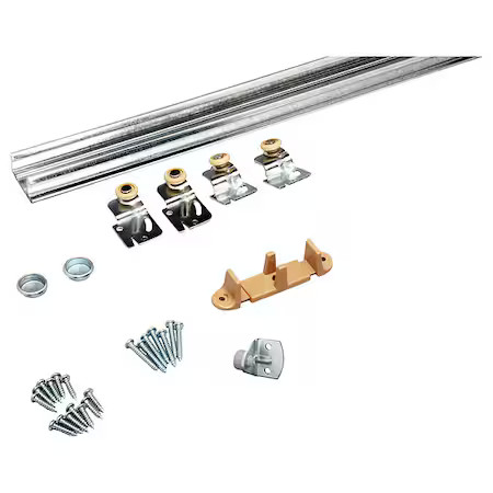 John Sterling R-Byp-50-2D8 Bypassing Door Hanger Kit, Mill,  96"L