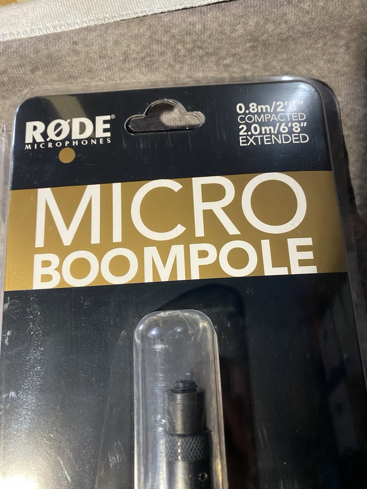 Rode Micro Boompole Black Metal Portable Height-Adjustable 2.0m Boom Pole