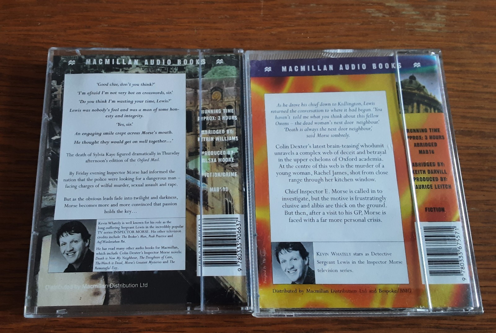 Colin Dexter Audio Cassette Books X 2