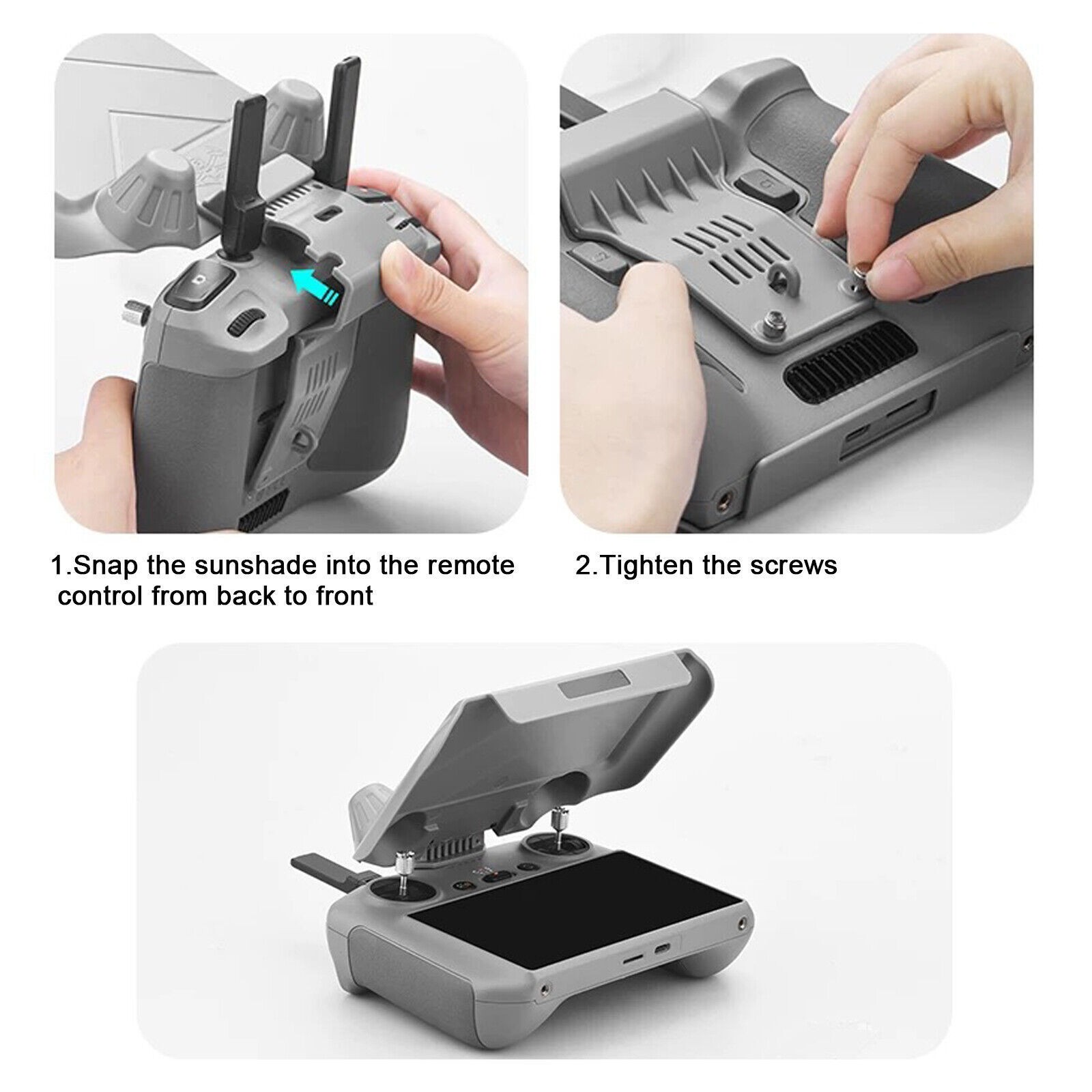 DJI RC 2 Screen Protector with Lanyard and Sunshade for Mini 4 Pro Mini 3 Pro US