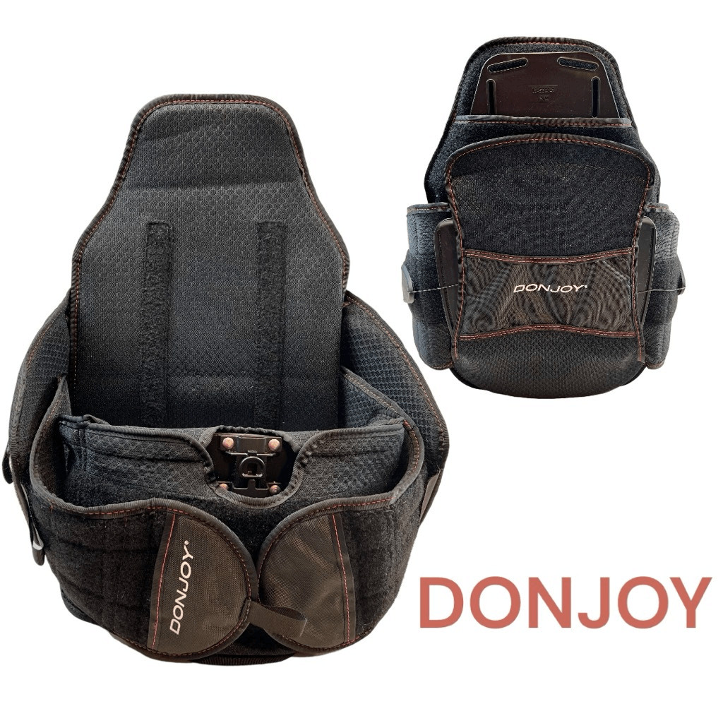 DonJoy Unisex Rehab Lumbar Adjustable Back Brace TLSO Spine Support Black Sz S/M