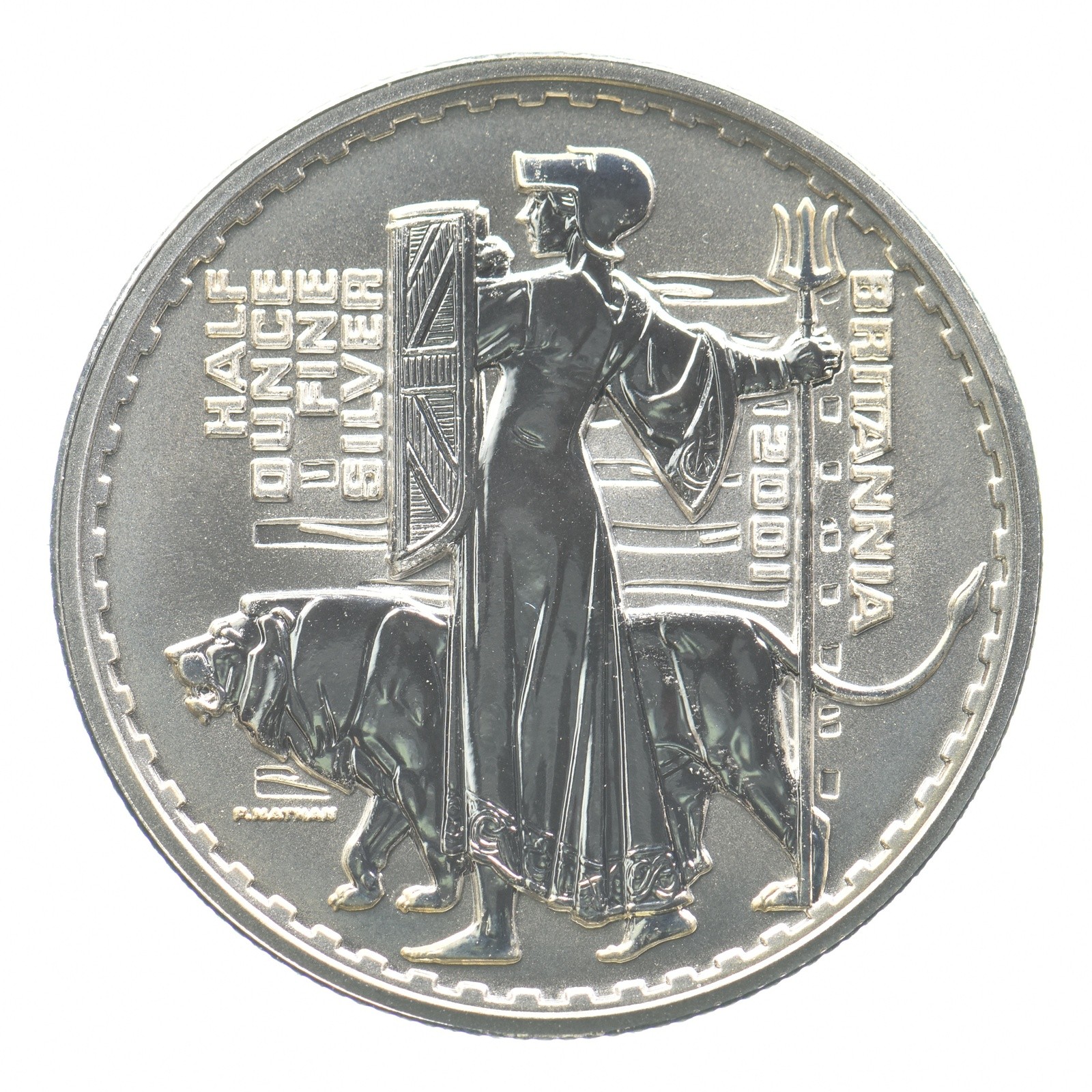 2001 Great Britain 1 Pound Silver Britannia 1/2 Oz PROOF *6378