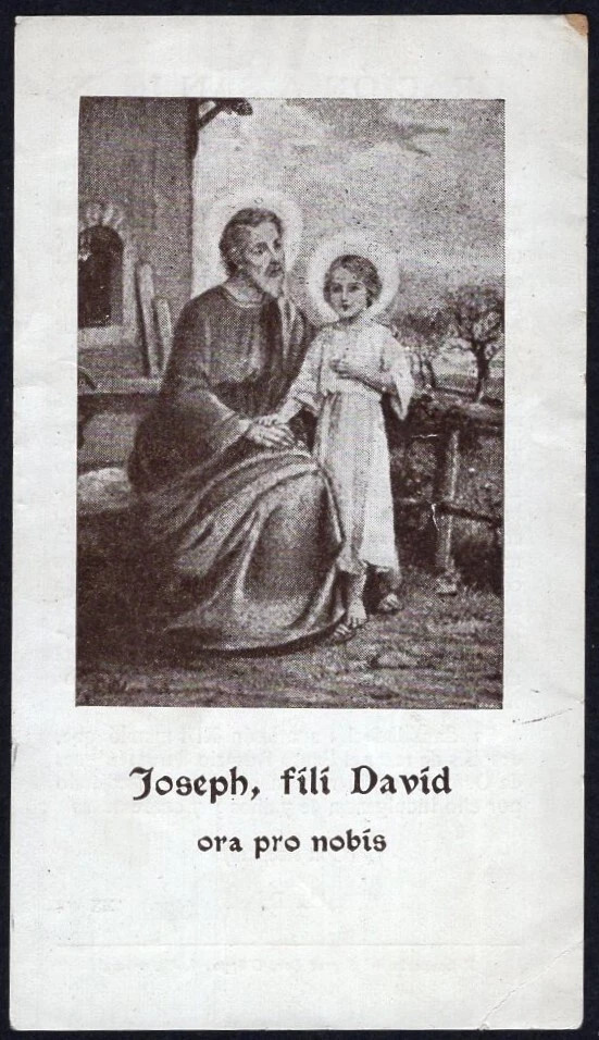 Holy card antique de San Jose santino image pieuse estampa