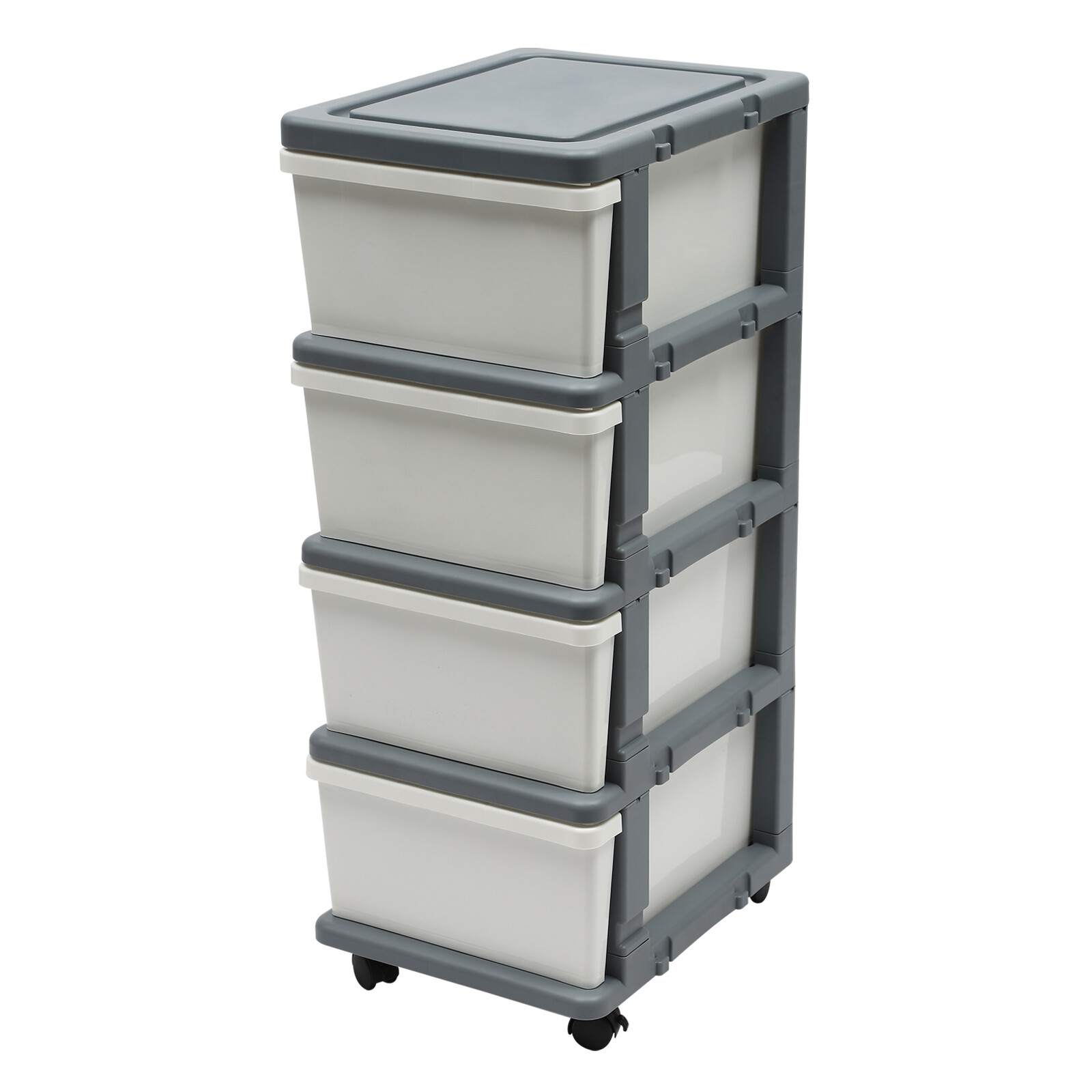 4-Tier File Drawer Storage Box Document Organizer Floor-Mount File Organizer Box