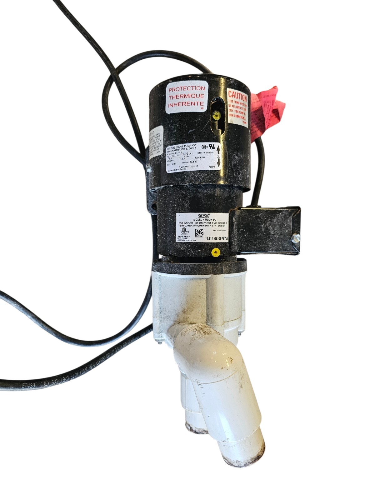 Little Giant Pump  4-MDQX-SC Class A 115V 3000 RPM