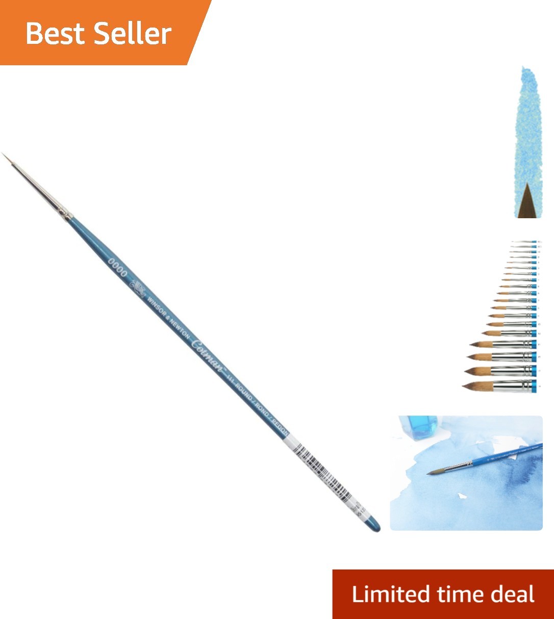 Cotman Series 111 Round Synthetic Brush for Fine Detail & Watercolor Art