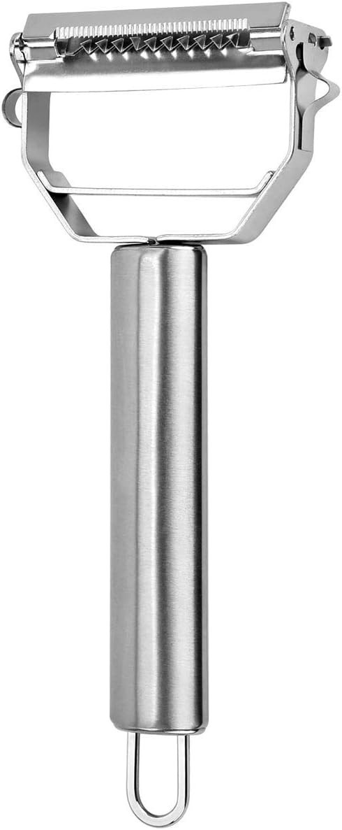 Stainless Steel 2 in 1 Julienne Vegetable Peeler Perfect for Carrot Potato Melon