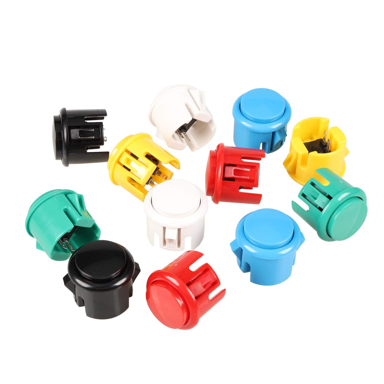 OEM 12x 30mm Push Button Switch Copy Sanwa Obsf-30 Obsc-30 Obsn-30 Buttons DI...