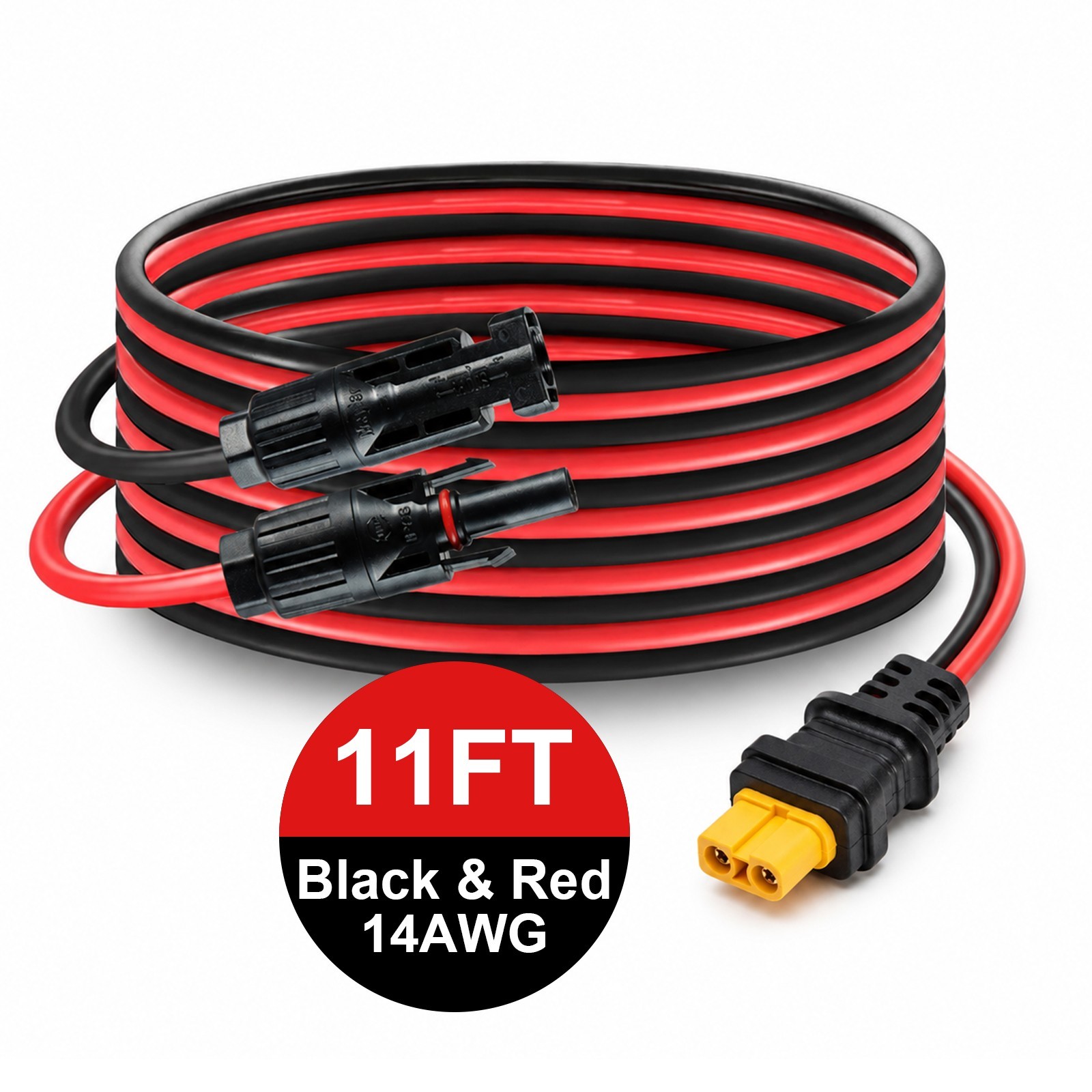 11Ft MHPOWOS Solar Panel Charge Cable Solar Connector to XT60 Adapter Connector