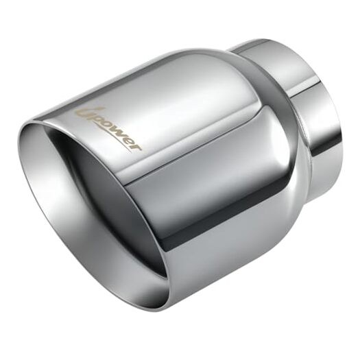 Exhaust Tip 3" Inlet Dual Wall 4" Outlet 5" Long Polished Stainless Steel