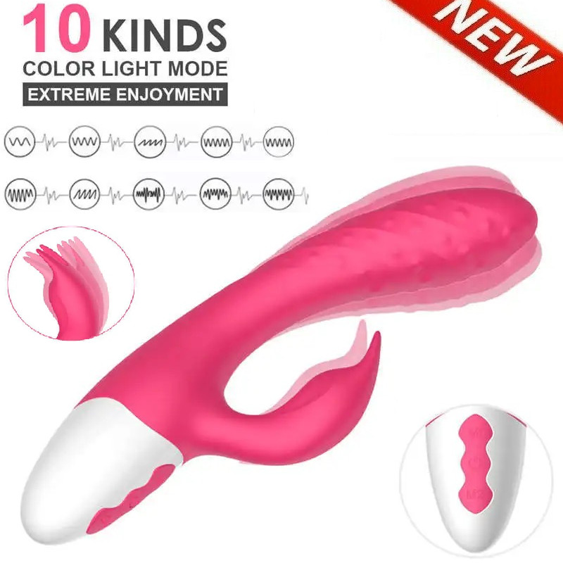 10 Modes Vibrator G-spot Clit Massager Stimulator Sex Toy for Women Rechargeable