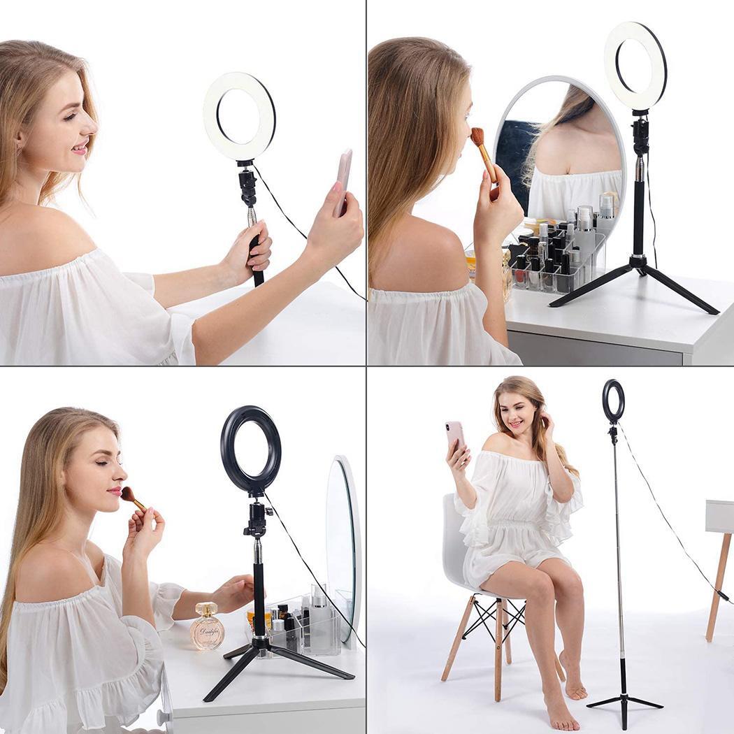 26cm LED Ring Fill Light Studio Photo Video USB Dimmable Lamp Selfie Portable