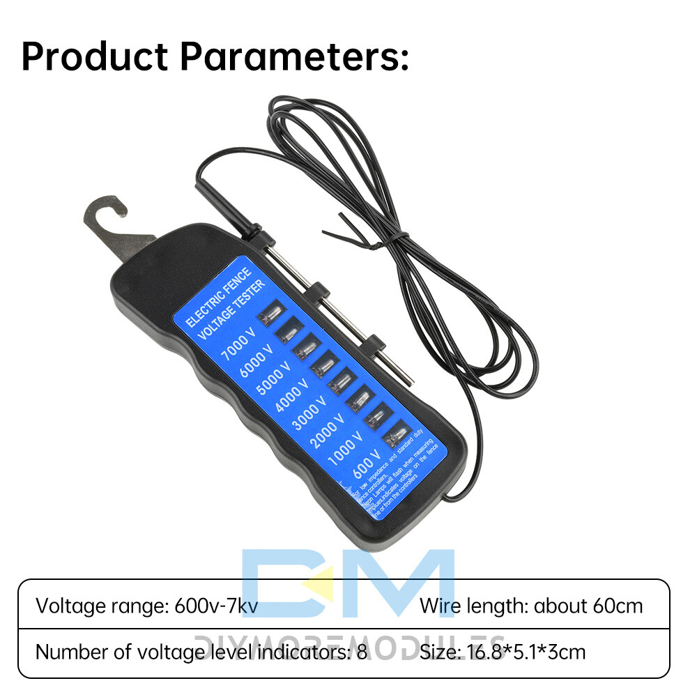 Home Garden Horse Animal Electric Fence Voltmeter 600V-7KV Fence Tester