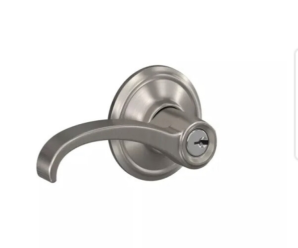 Schlage F51A-WIT-ALD Whitney Single Cylinder Keyed Entry Door - Nickel