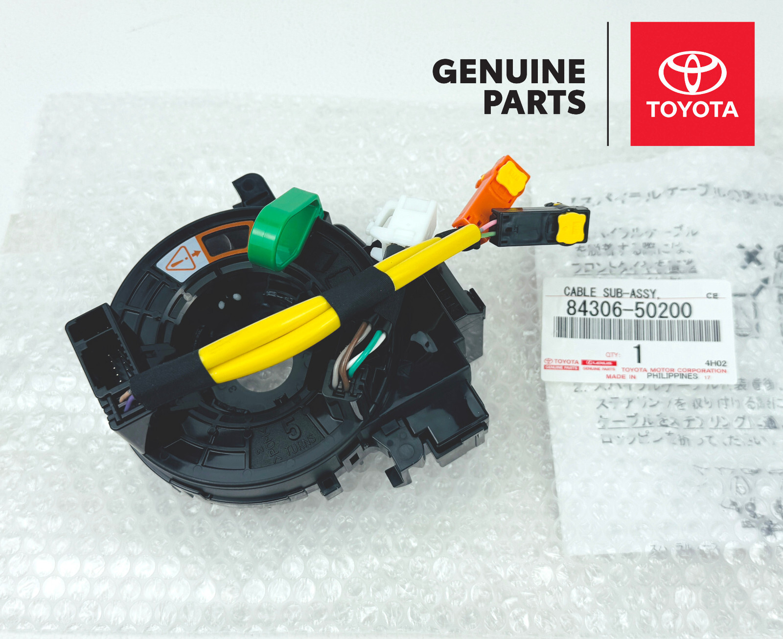 84306-50200 Lexus LS460 LS600h LX570 OEM Genuine Clock Spring Spiral Cable oem