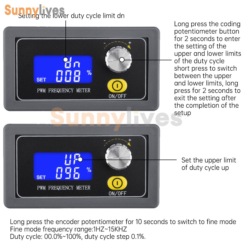 PWM Pulse Frequency Duty Cycle Square Wave Signal Generator Module Adjustable