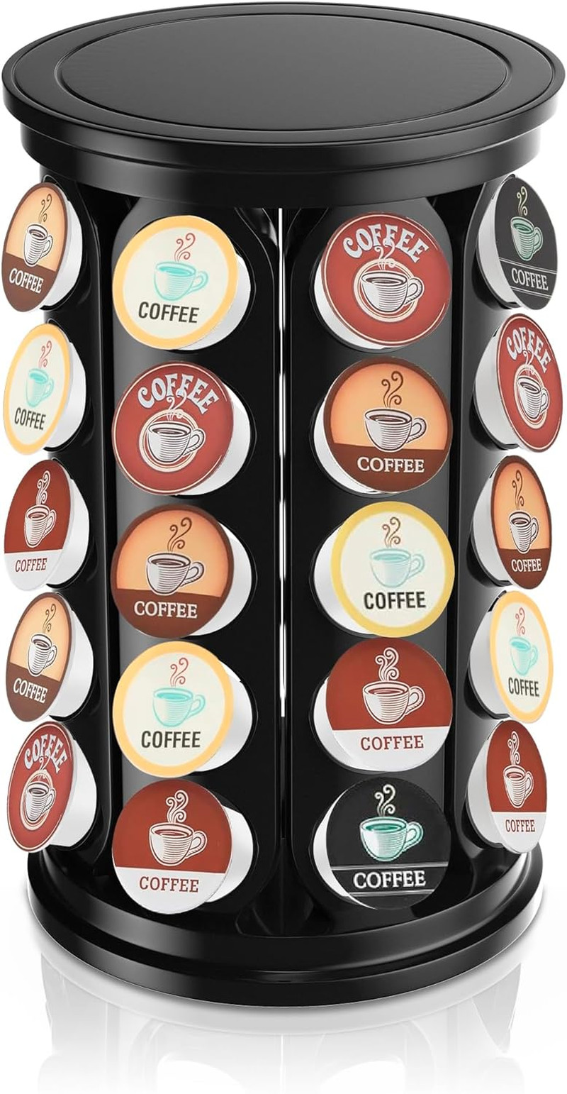 Organizador de capsulas de cafe en carrusel compatible con 40 capsulas Keurig