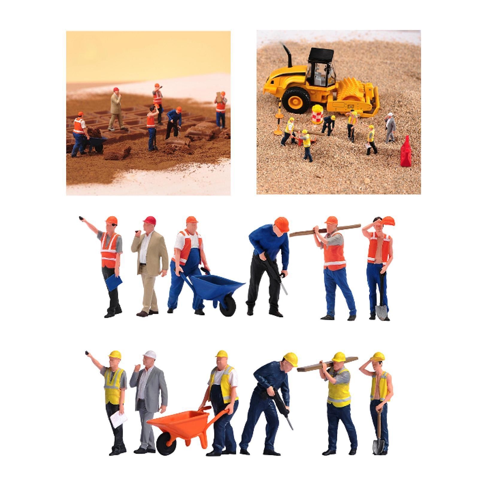6Pcs Miniature Figures Model 1/50 Scale Mini Realistic Diorama Figure Tiny