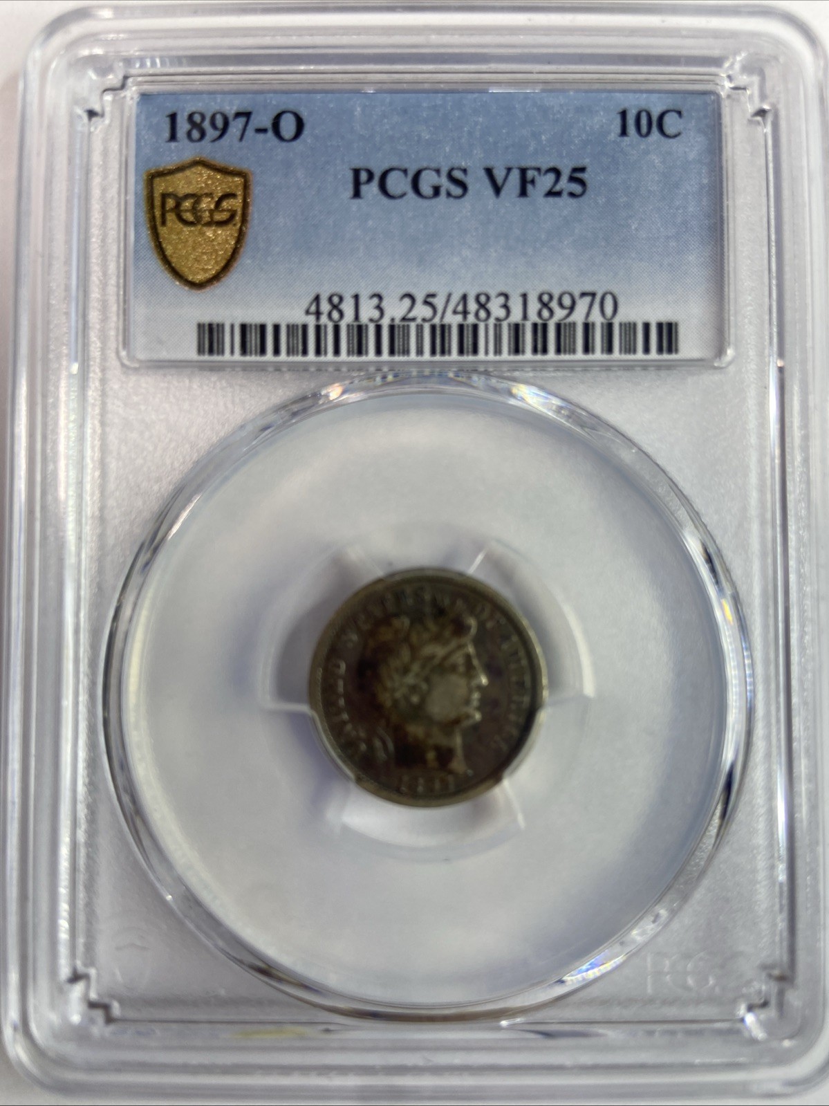 1897-O Barber Dime 10C PCGS VF25
