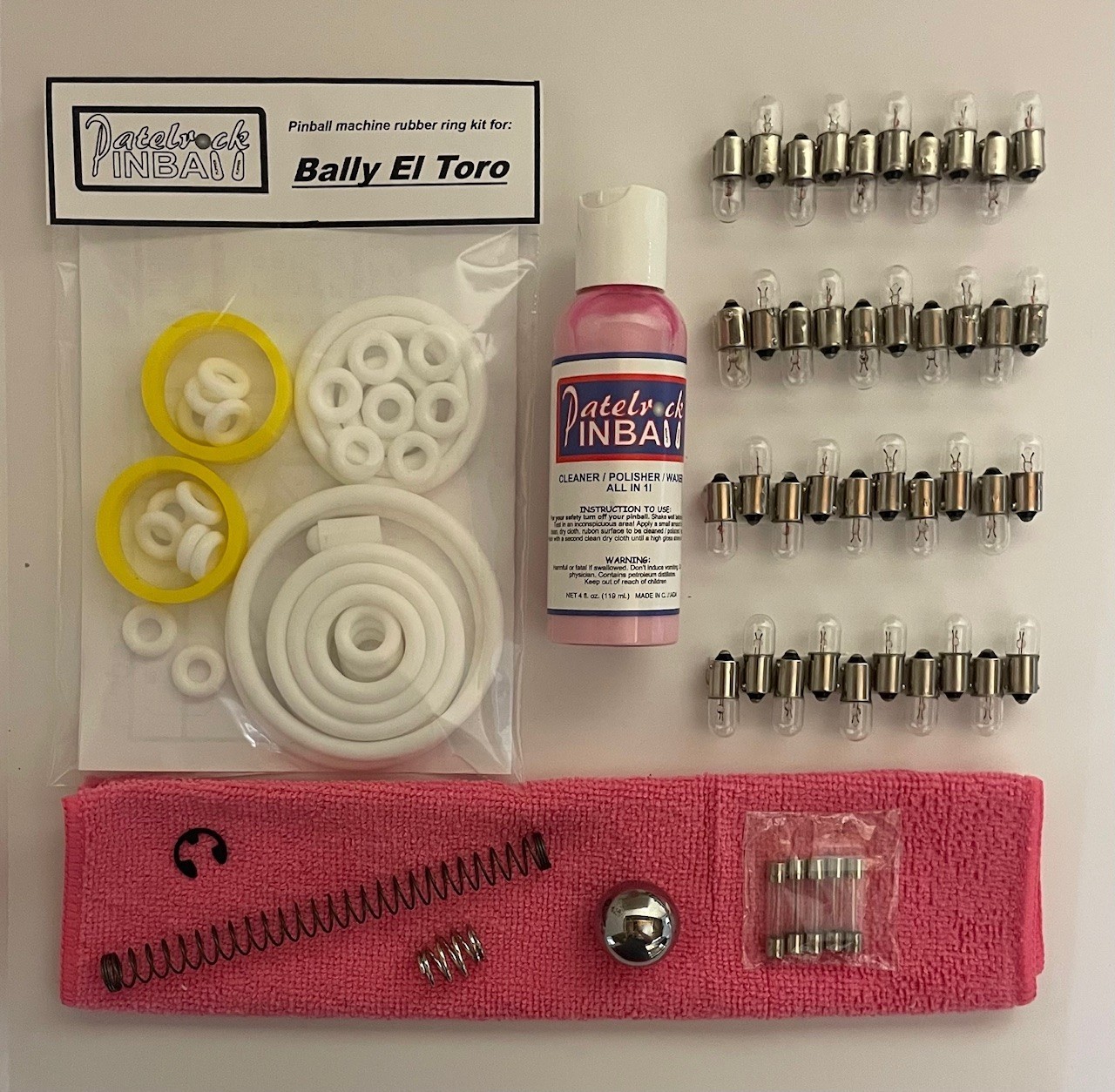 1972 Bally El Toro Pinball Machine Maintenance Tune Up Kit