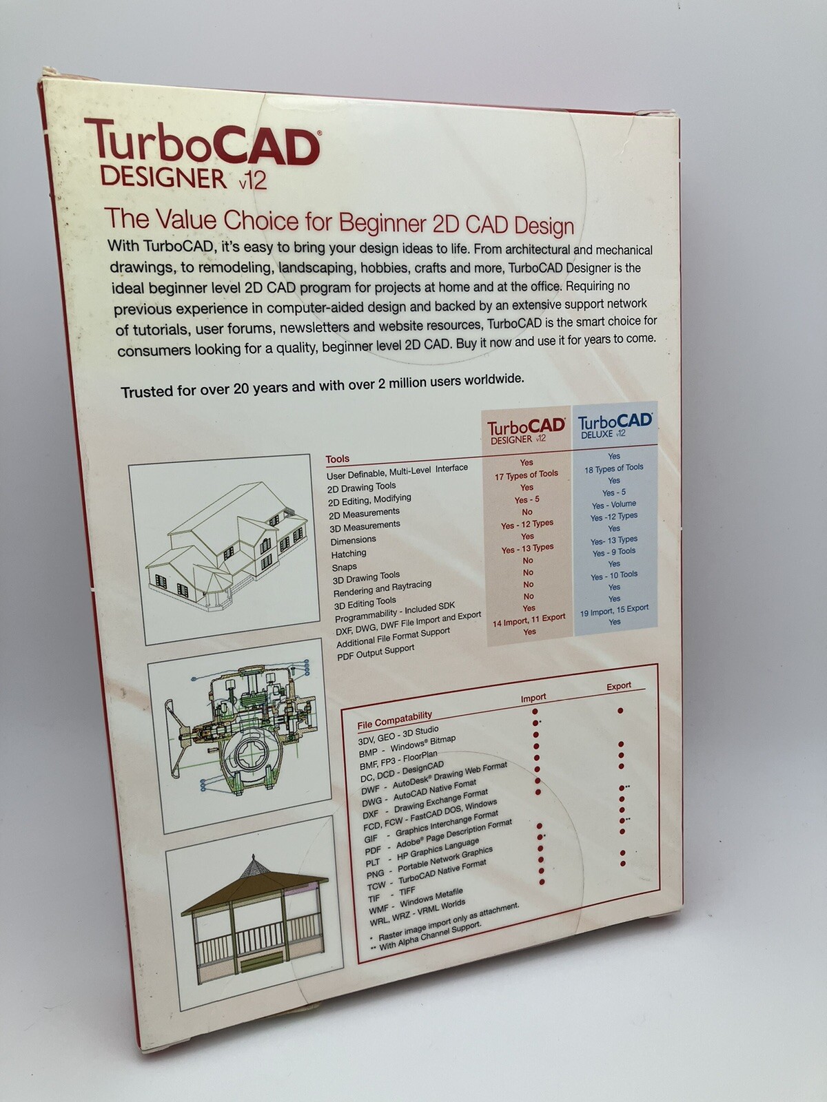 TurboCAD Designer V12 Windows 2D Drafting & Design NEW SEALED
