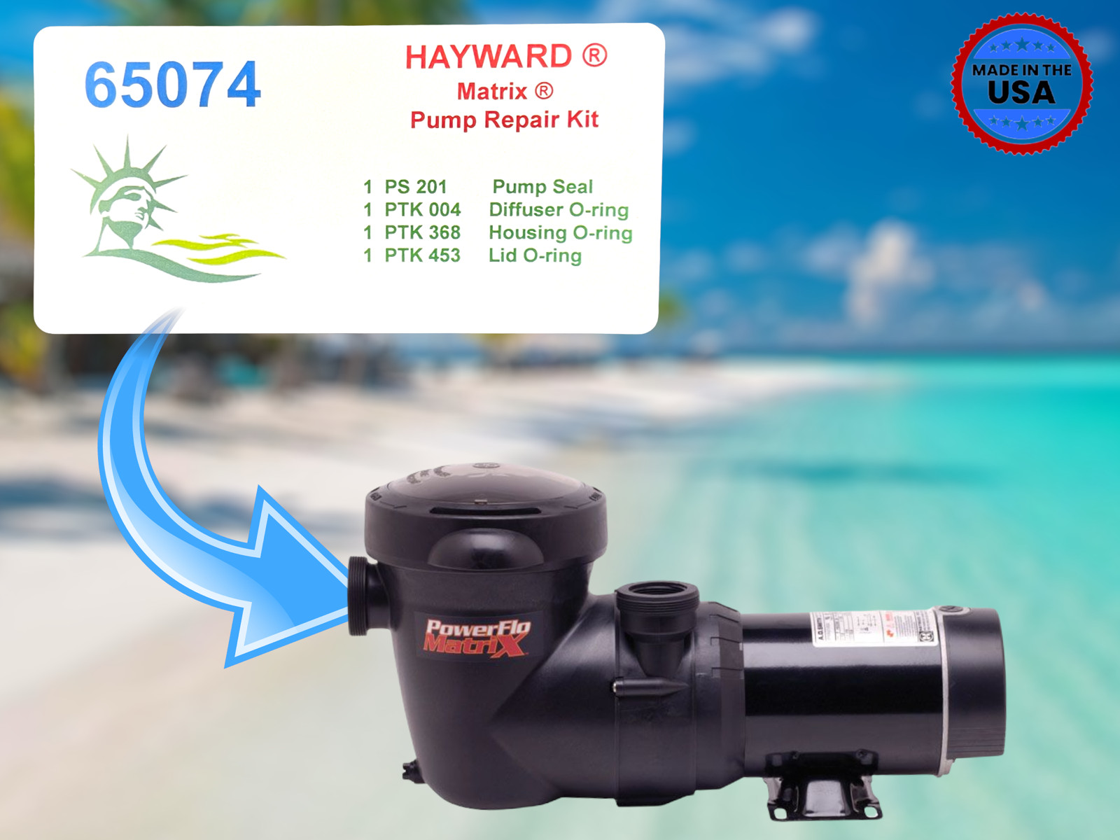 Matrix ® Pool Pump Seal & O'ring Repair Kit 65074  By Liberty For Hayward™
