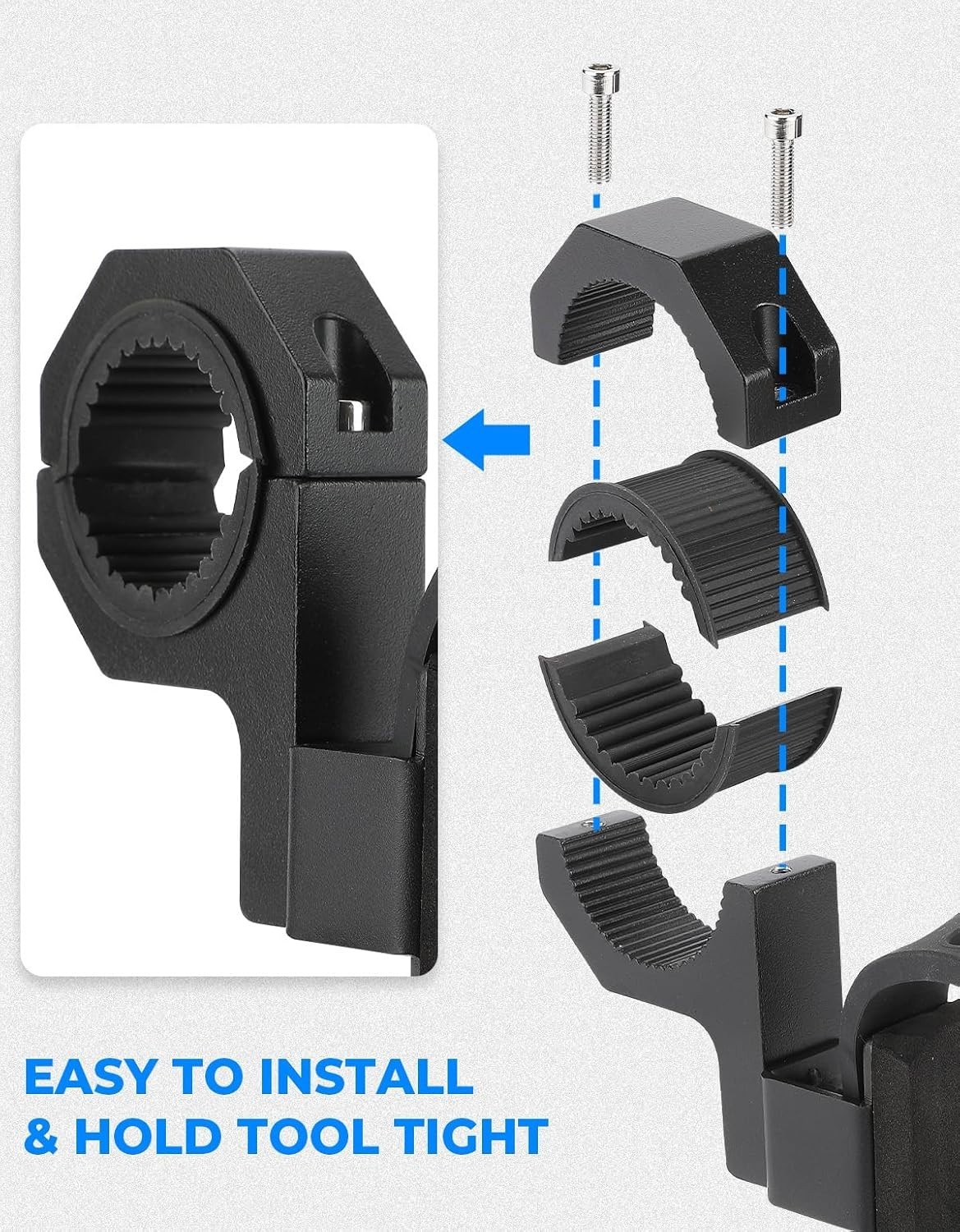 UTV Hunting Tool Holder Rack, Roll Bar Tool Holder Shovel Mount Bow Rack Fit