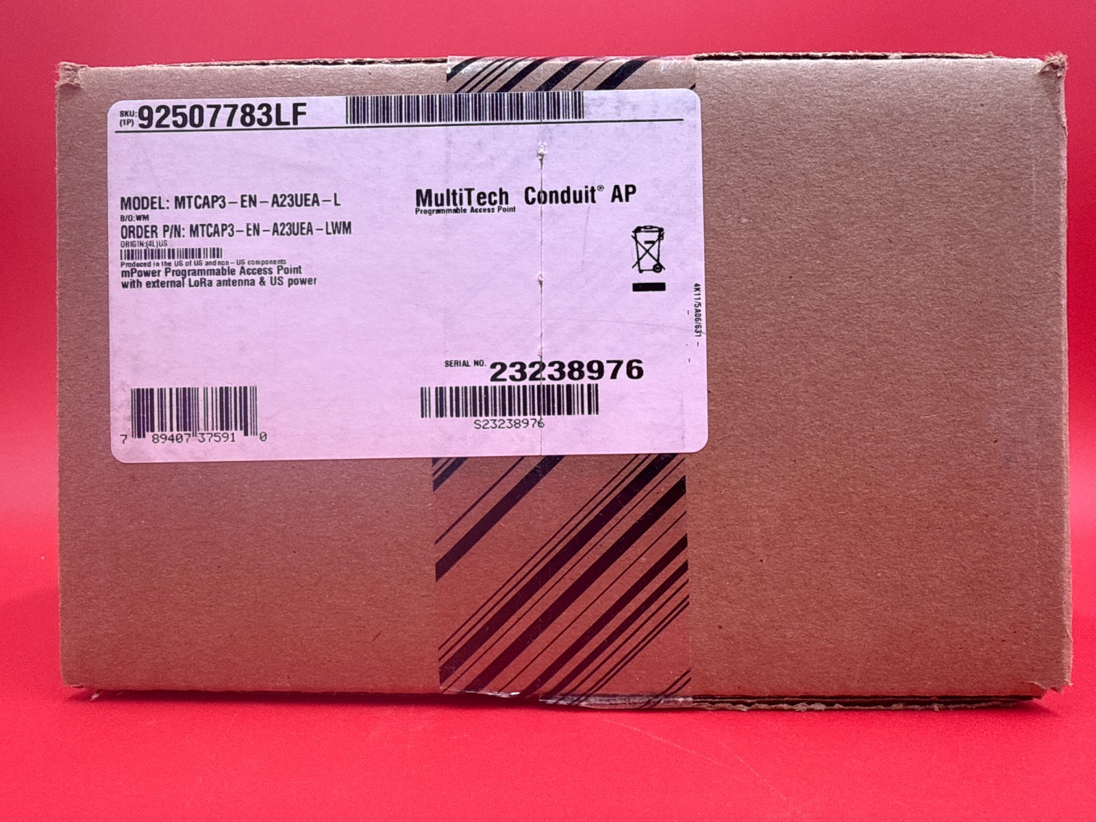Multitech Conduit AP300 mPower Programmable Access Point MTCAP3-EN-A23UEA-LWM