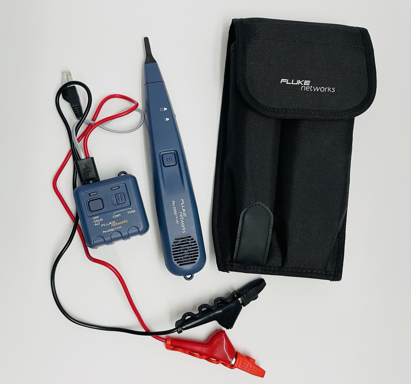 Fluke Networks PRO 3000 Toner and Probe Kit w/ Case "TESTED WORKING" 30 Warranty