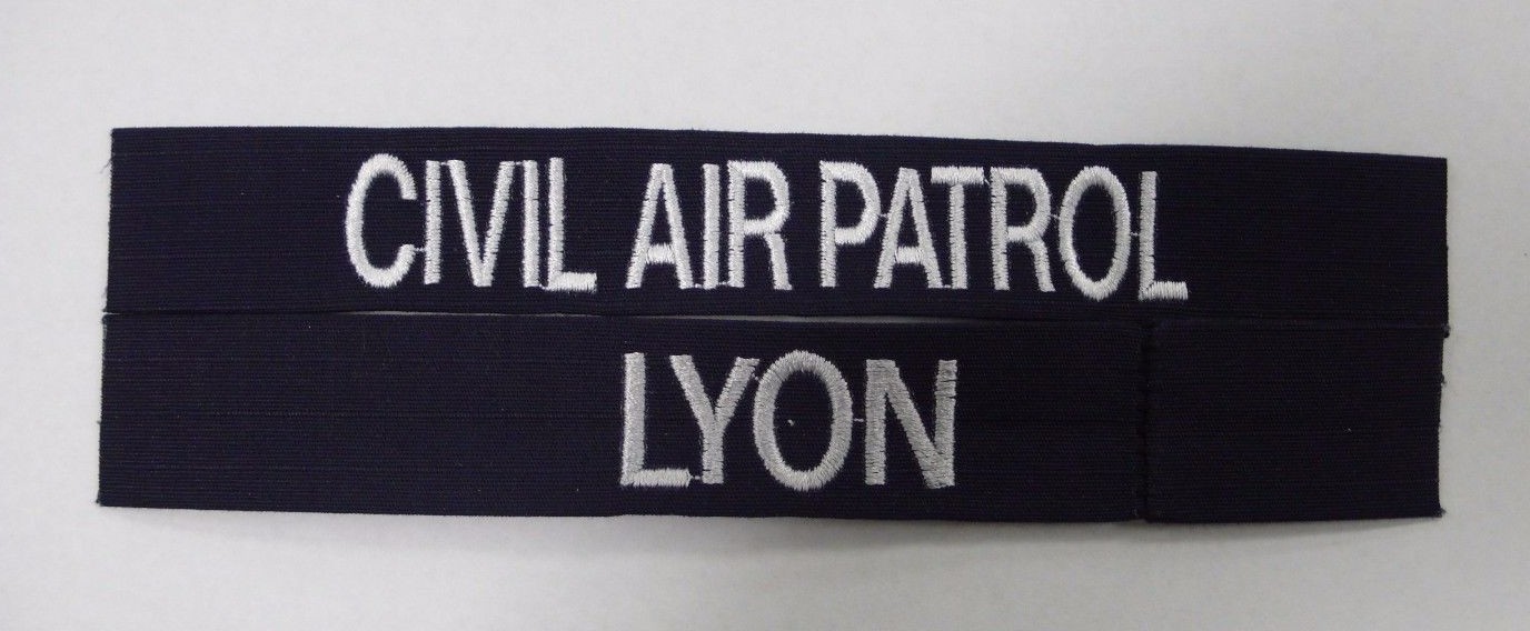 CAP CIVIL AIR PATROL NAME TAPE TAGS NAVY BLUE AND SILVER SET OF 2 tapes HOOK